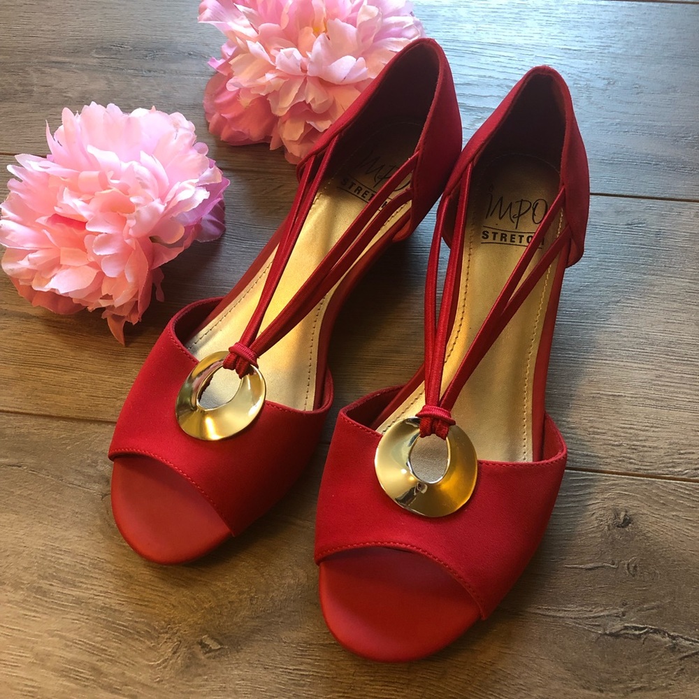 SALE🍦Impo Stretch Open Toe Dress Sandal SilverRed